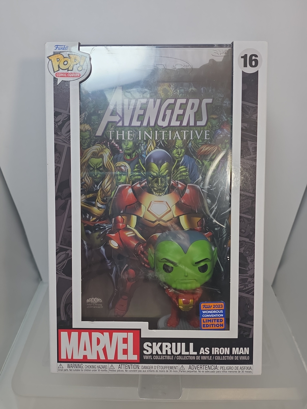 Funko Pop! Comic Cover: Marvel Skrull As Iron Man 2023 LE Wonderous Conv NIB